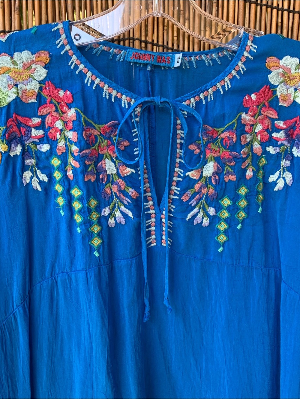 Johnny Was Blue  Embroidered Tunic Top/Blouse size PS - Picture 2 of 7
